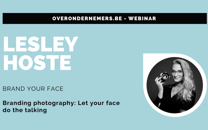 Webinar - Branding photography: let your face do the talking